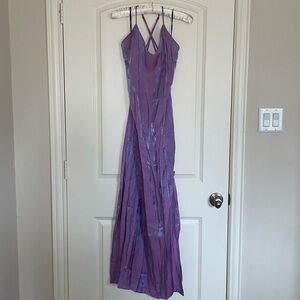 Purple iridescent maxi dress